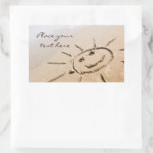 Sticker Rectangulaire Soleil Sur La Plage (Sac)