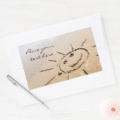 Sticker Rectangulaire Soleil Sur La Plage (Enveloppe)