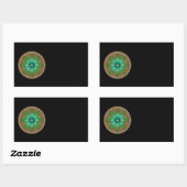 Sticker Rectangulaire Soleil vert (Feuille)