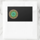 Sticker Rectangulaire Soleil vert (Sac)