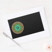 Sticker Rectangulaire Soleil vert (Enveloppe)