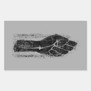 Sticker Rectangulaire Solidarité Premier Grunge Distressed Style