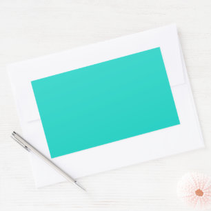 Sticker Rectangulaire Solide clair turquoise