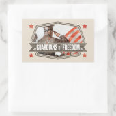 Sticker Rectangulaire Solider-Guardian de la liberté (Sac)