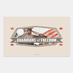 Sticker Rectangulaire Solider-Guardian de la liberté