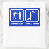 Sticker Rectangulaire Solution pilote de problème d'avion d'épouse (Sac)