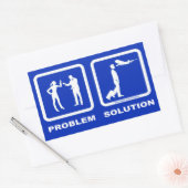 Sticker Rectangulaire Solution pilote de problème d'avion d'épouse (Enveloppe)