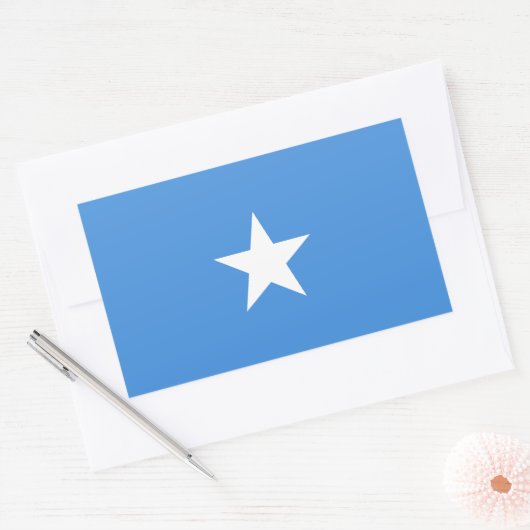 Sticker Rectangulaire Somalia Flag (Enveloppe)