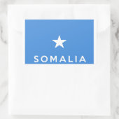 Sticker Rectangulaire somalie nom du symbole du drapeau (Sac)