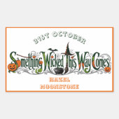 Sticker Rectangulaire Something Wicked This Way Comes Funky Botanicals (Devant)
