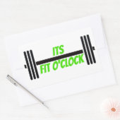 Sticker Rectangulaire Son Fit O'clock Bodybuilding Barbell (Enveloppe)