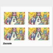 Sticker Rectangulaire Son N'Fitz Chats BÂTIMENTS D'ANNIVERSAIRE Rectangl (Feuille)