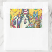 Sticker Rectangulaire Son N'Fitz Chats BÂTIMENTS D'ANNIVERSAIRE Rectangl (Sac)