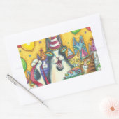 Sticker Rectangulaire Son N'Fitz Chats BÂTIMENTS D'ANNIVERSAIRE Rectangl (Enveloppe)