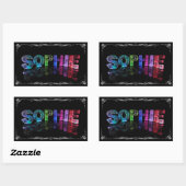 Sticker Rectangulaire Sophie - Le nom Sophie en lumières 3D (Photo (Feuille)