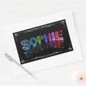 Sticker Rectangulaire Sophie - Le nom Sophie en lumières 3D (Photo (Enveloppe)