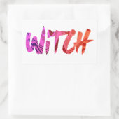Sticker Rectangulaire Sorcière (Sac)