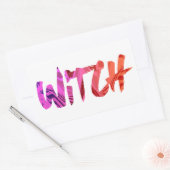 Sticker Rectangulaire Sorcière (Enveloppe)