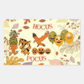 Sticker Rectangulaire Sorcière errante Hocus Pocus, ballon corbeau, Jack (Devant)