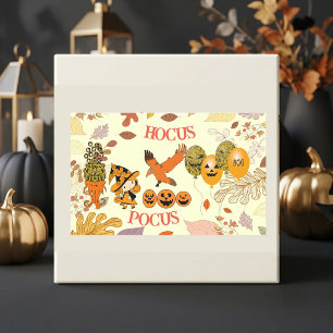 Sticker Rectangulaire Sorcière errante Hocus Pocus, ballon corbeau, Jack