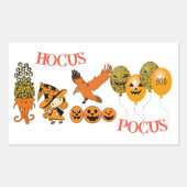 Sticker Rectangulaire Sorcière errante Jack O Lanterns Corbeau Hocus Poc (Devant)