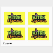 Sticker Rectangulaire Sorcière et célèbre (Feuille)