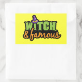 Sticker Rectangulaire Sorcière et célèbre (Sac)