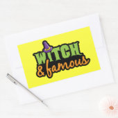 Sticker Rectangulaire Sorcière et célèbre (Enveloppe)