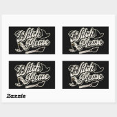 Sticker Rectangulaire Sorcière S'Il Vous Plaît | Halloween (Feuille)