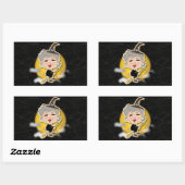 Sticker Rectangulaire Sorcière sur Broomstick (Feuille)