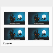 Sticker Rectangulaire Sorcière volante (Feuille)