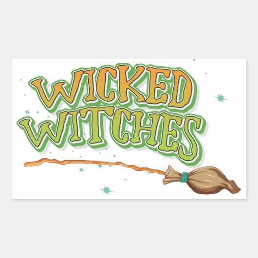 Sticker Rectangulaire Sorcières Méchantes (Devant)