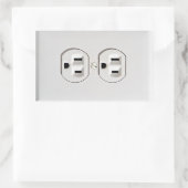 Sticker Rectangulaire Sortie électrique fausse (Sac)