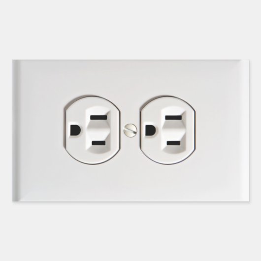 Sticker Rectangulaire Sortie électrique fausse (Devant)