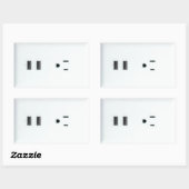 Sticker Rectangulaire Sortie USB erronée (Feuille)