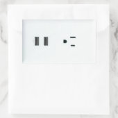 Sticker Rectangulaire Sortie USB erronée (Sac)
