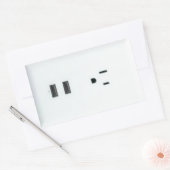Sticker Rectangulaire Sortie USB erronée (Enveloppe)