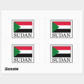 Sticker Rectangulaire Soudan (Feuille)