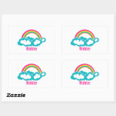 Sticker Rectangulaire Souder à nuages arc-en-ciel (Feuille)