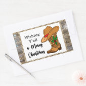 Sticker Rectangulaire Souhaitez à vous tous un joyeux Noël rectangulaire (Enveloppe)