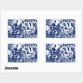 Sticker Rectangulaire Soulèvement de Varsovie 1944 (Feuille)