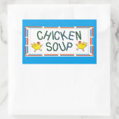 Sticker Rectangulaire Soupe de poulet (Sac)