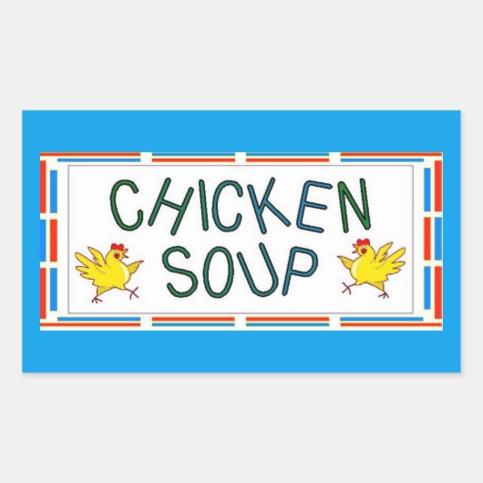 Sticker Rectangulaire Soupe de poulet (Devant)