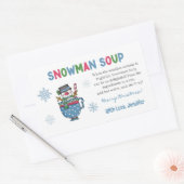 Sticker Rectangulaire Soupe Snowman Recette Soupe Snowman Favoriser le É (Enveloppe)