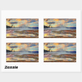 Sticker Rectangulaire Sources thermales Mammoth (Feuille)