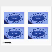 Sticker Rectangulaire Souriez de Hanbir. (Feuille)