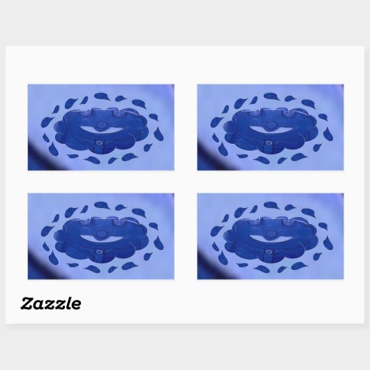 Sticker Rectangulaire Souriez de Hanbir. (Feuille)