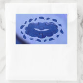 Sticker Rectangulaire Souriez de Hanbir. (Sac)