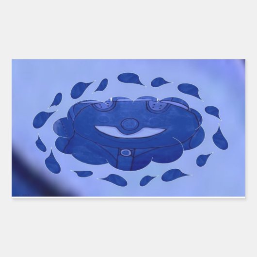 Sticker Rectangulaire Souriez de Hanbir. (Devant)