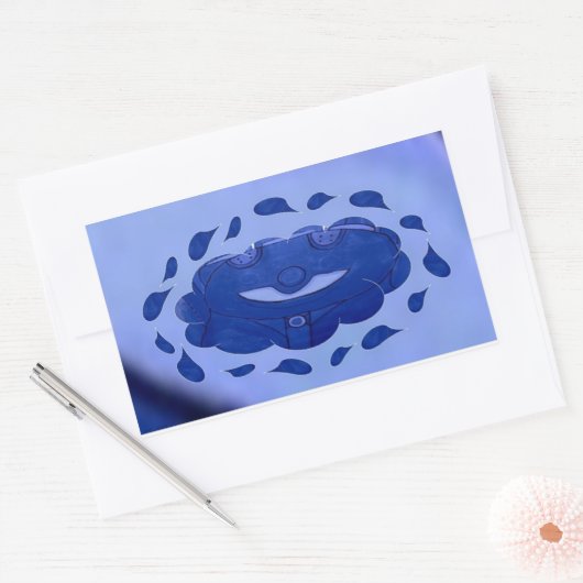 Sticker Rectangulaire Souriez de Hanbir. (Enveloppe)